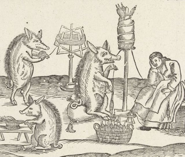 The Spinning Sow (1673)