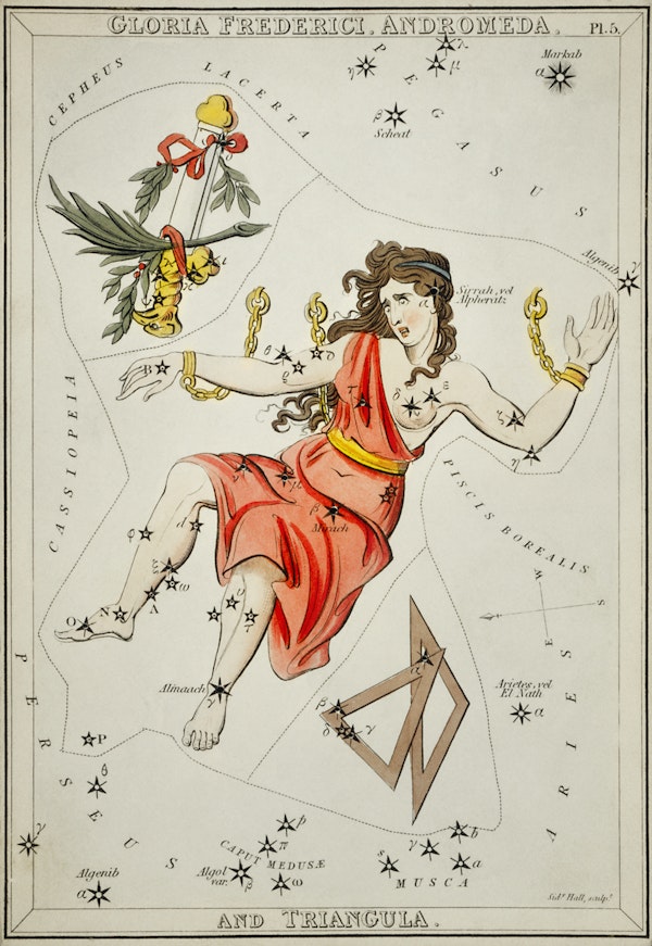 Constellations card from Urania’s Mirror