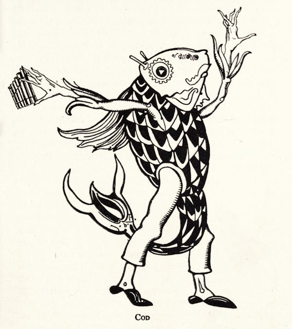 Line illustration from the book Weird Islands