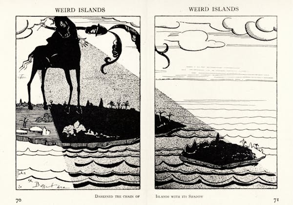 Line illustration from the book Weird Islands