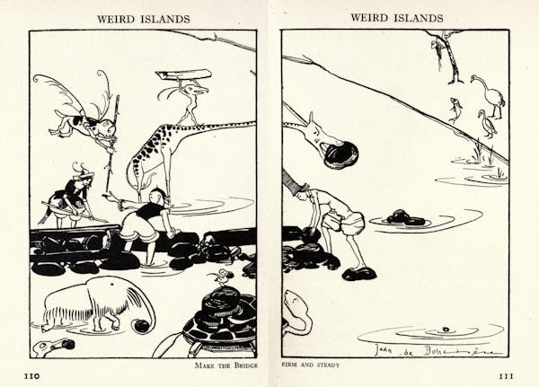 Line illustration from the book Weird Islands