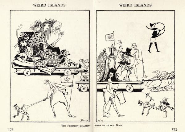 Line illustration from the book Weird Islands