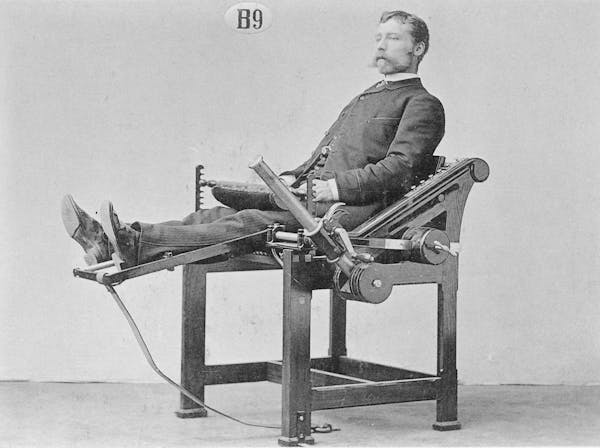 Photograph of person using Zander's gym equipment