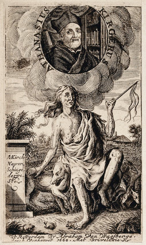 Kircher plague frontispiece