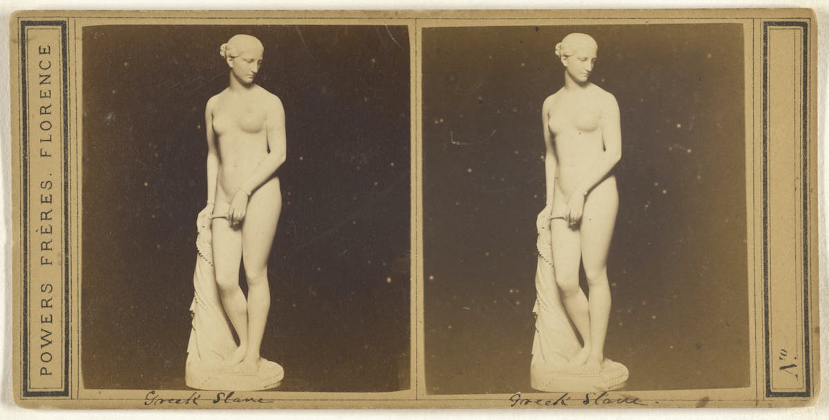 Stereograph of Hiram Powers’ Greek Slave