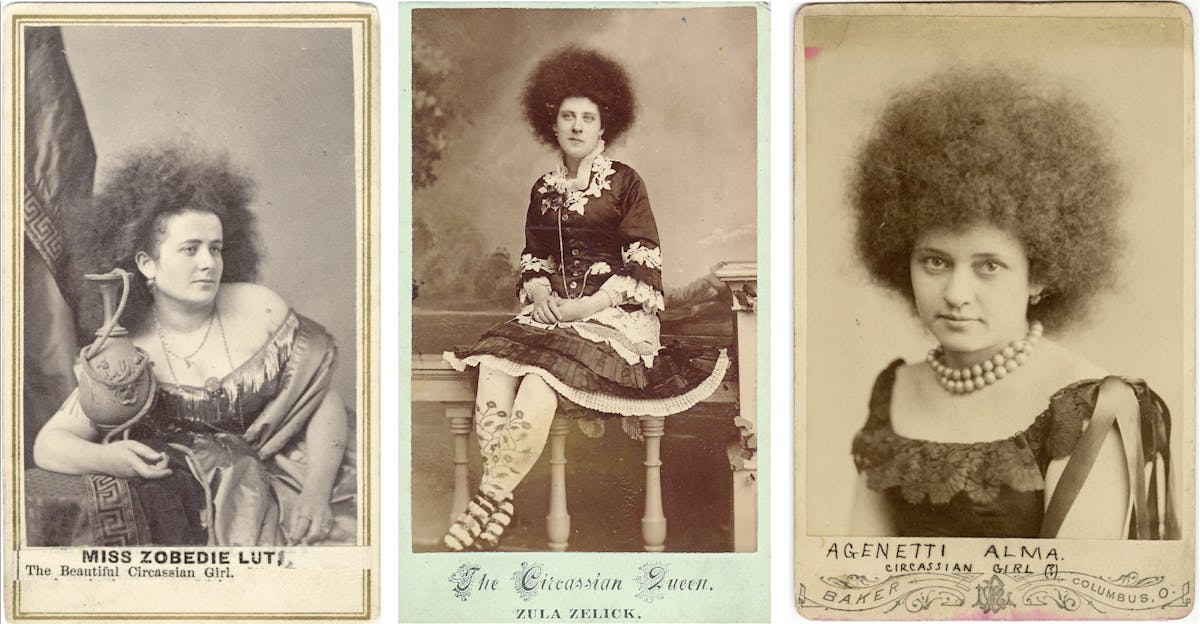 Carte de visites of Circassian beauties