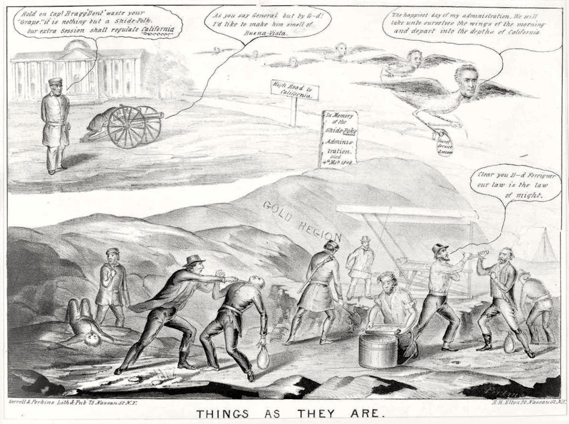 californian gold rush cartoon