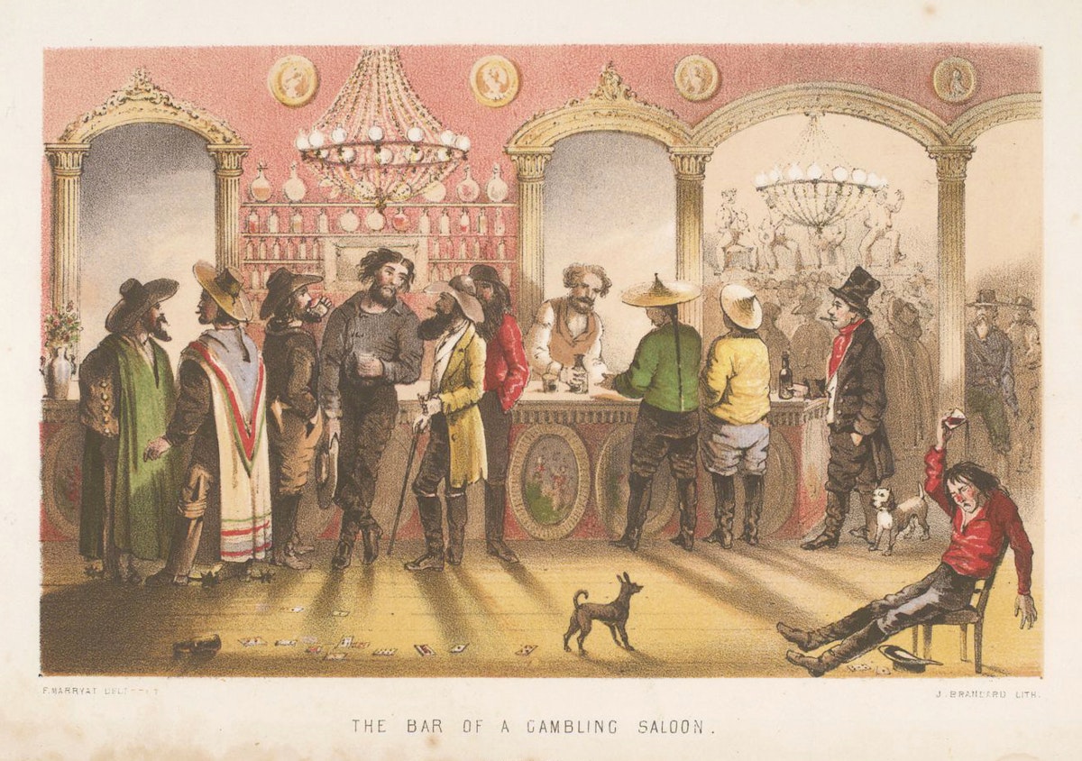 californian gold rush gambling saloon