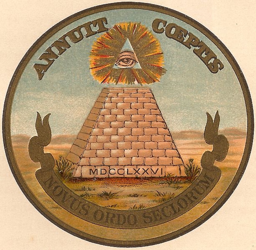 Version of the reverse of the Great Seal of the United States printed in a 1909 U.S. Government booklet on the Great Seal. 