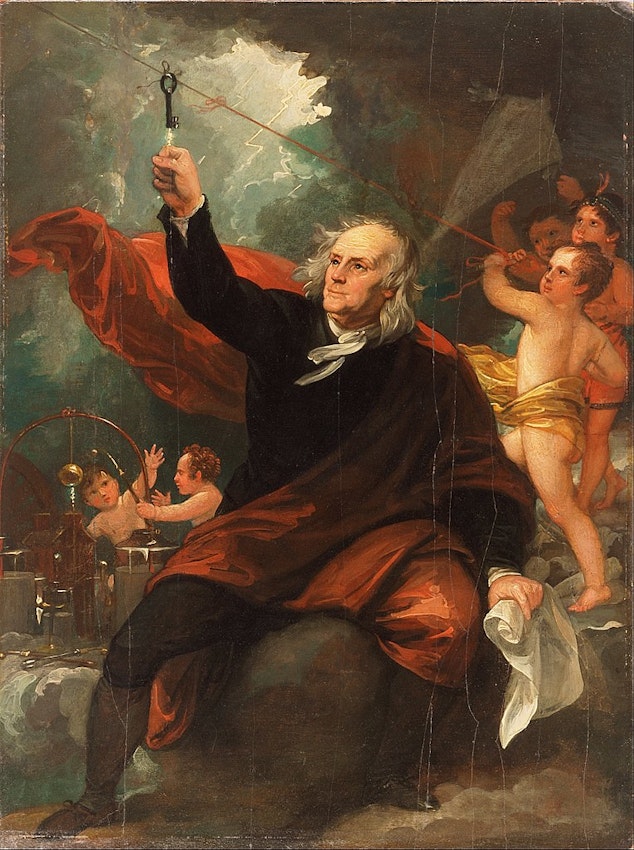 Benjamin Franklin kite lightning