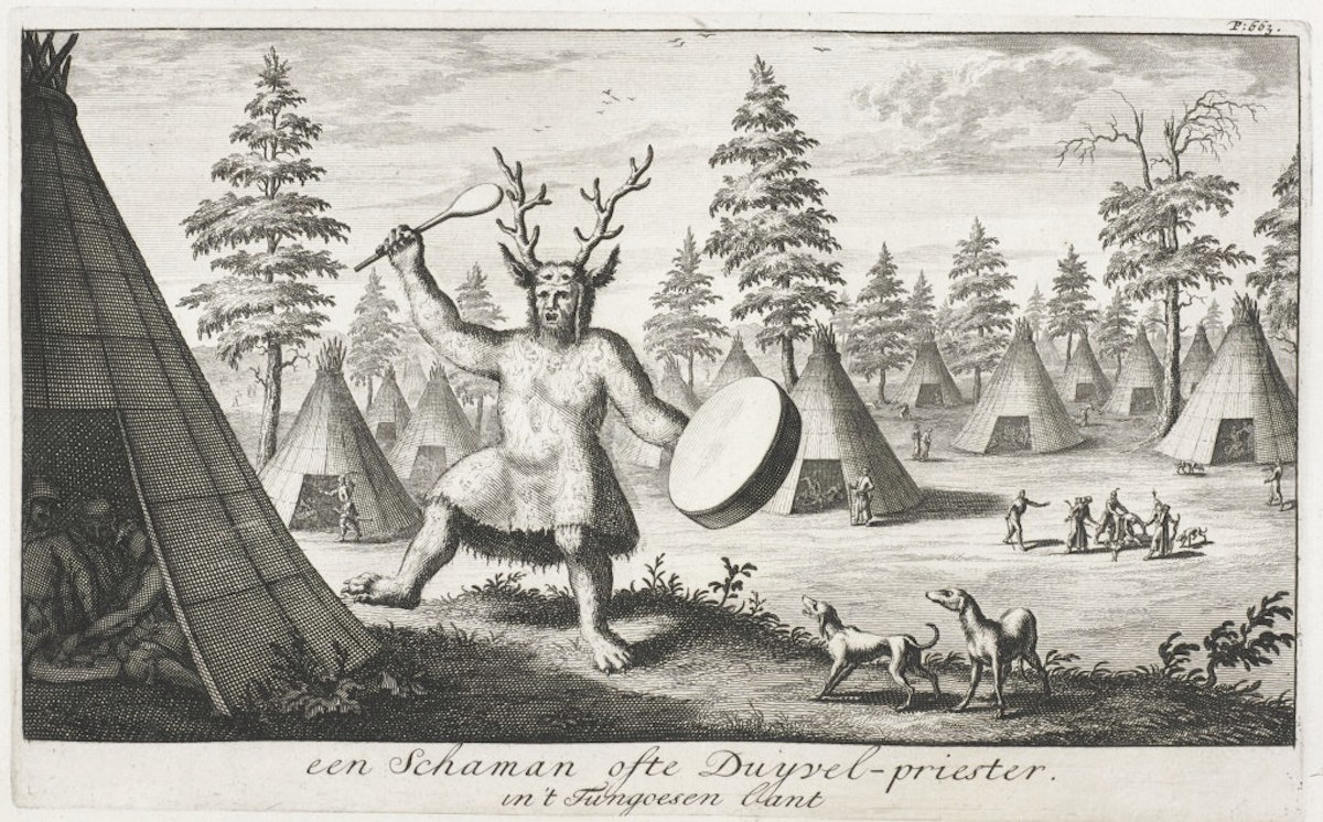 Siberian shaman illustration