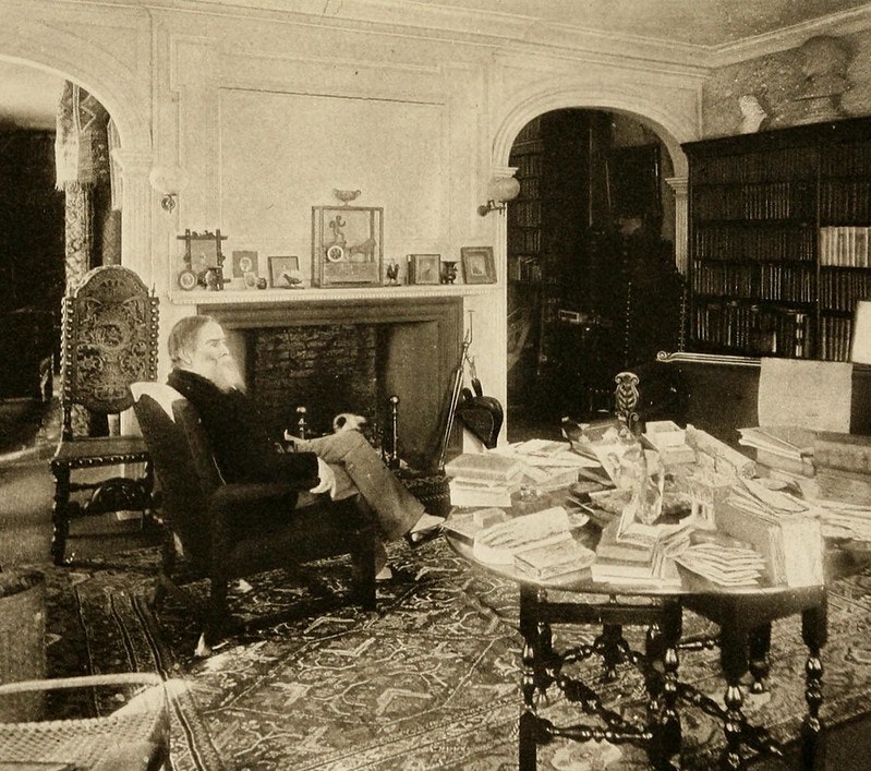 James russell lowell in his study