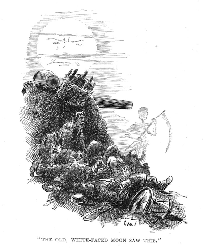 image of moon and war