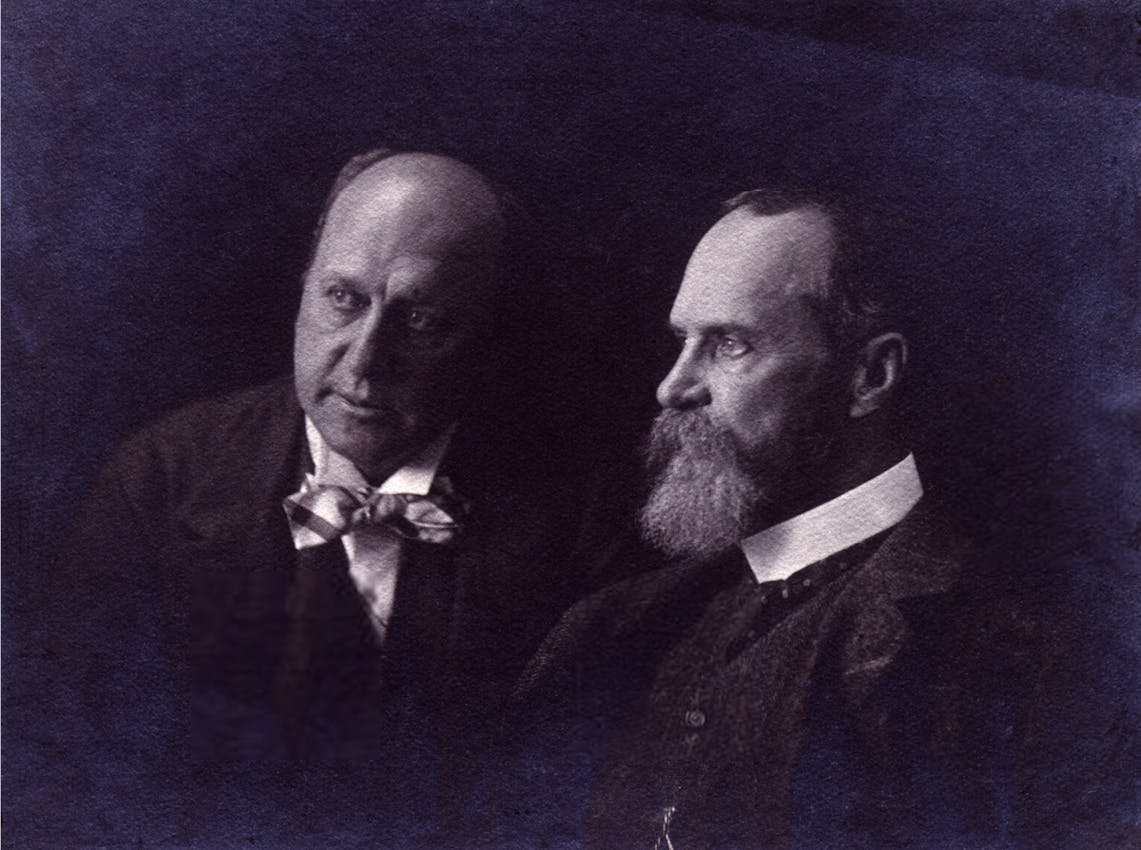 Portrait of the two men showing their heads and shoulders