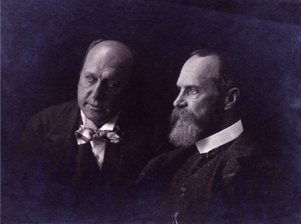 Portrait of the two men showing their heads and shoulders