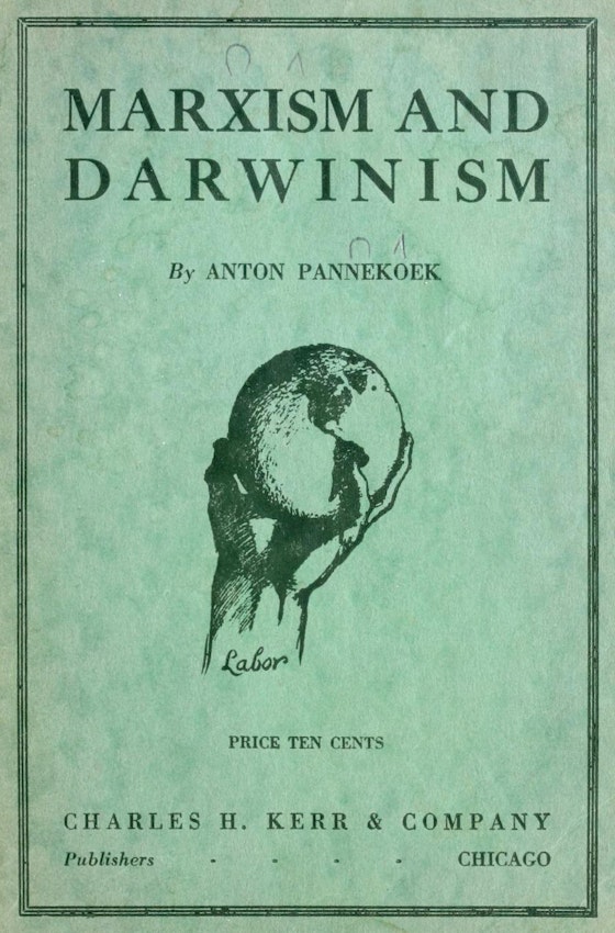 La couverture de Marxisme et darwinisme d'Anton Pannekoek