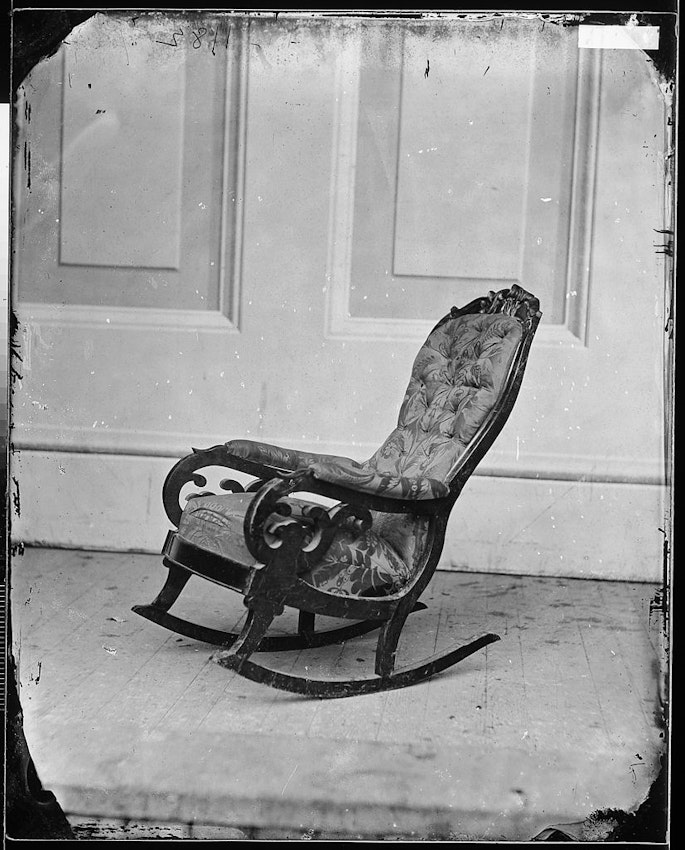 Lincoln’s rocking chair when he was assassinated