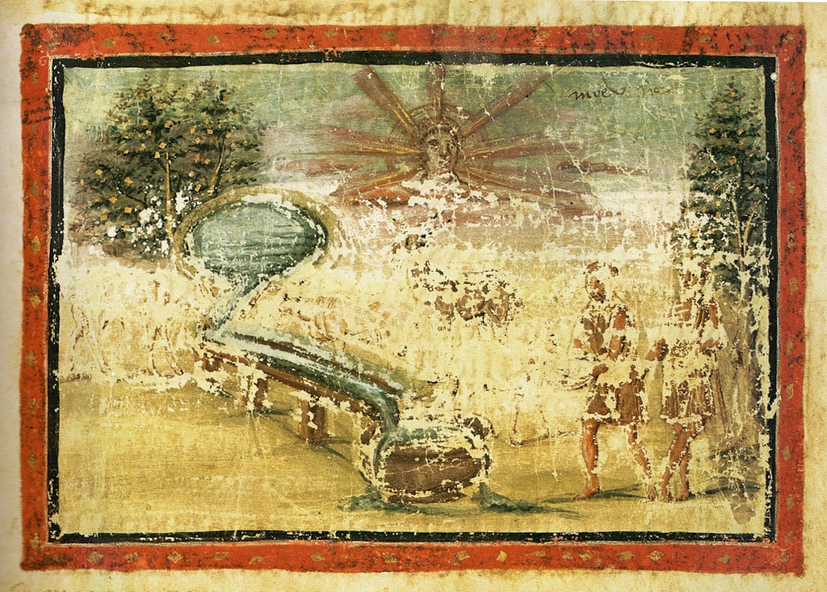 Vergilius Vaticanus illustration of watering flocks