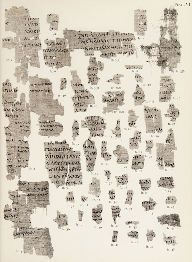 Papyrus fragments from Oxyrhynchus