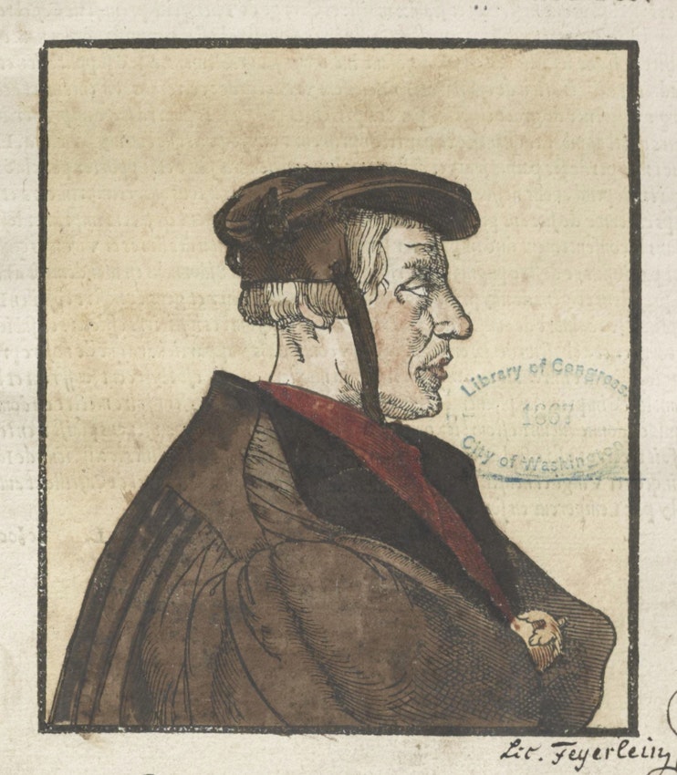 Portrait of man in robes