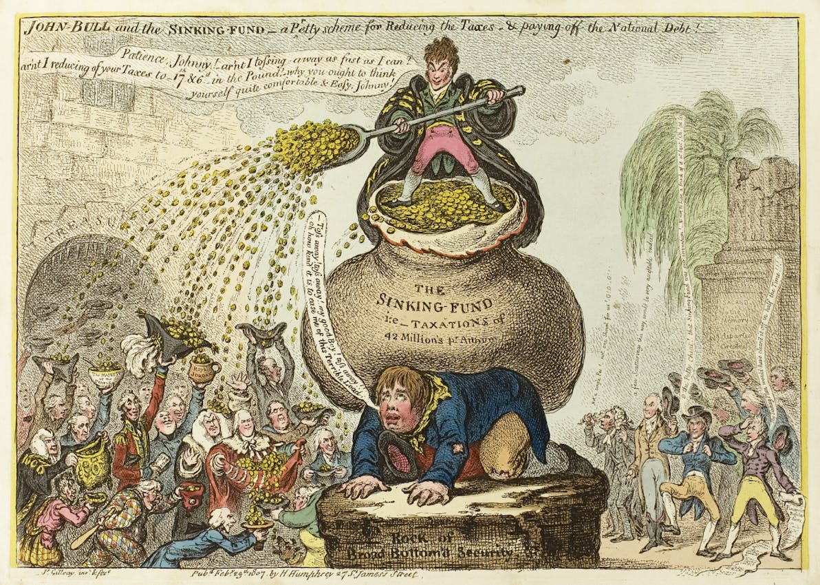 sinking fund james gillray illustration