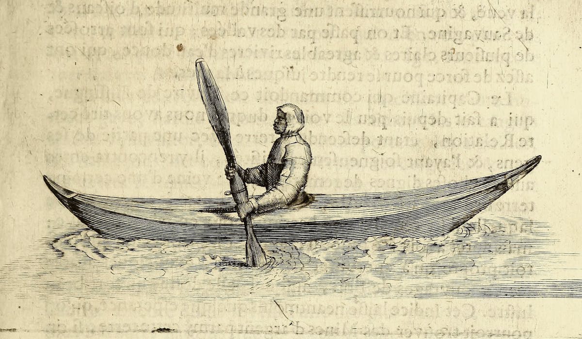 inuit kayaker in rochefort