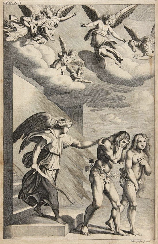 John Baptist Medina illustration of the expulsion from paradise