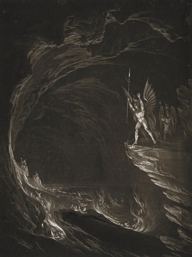 John Martin illustration of Satan arousing his fallen angels
