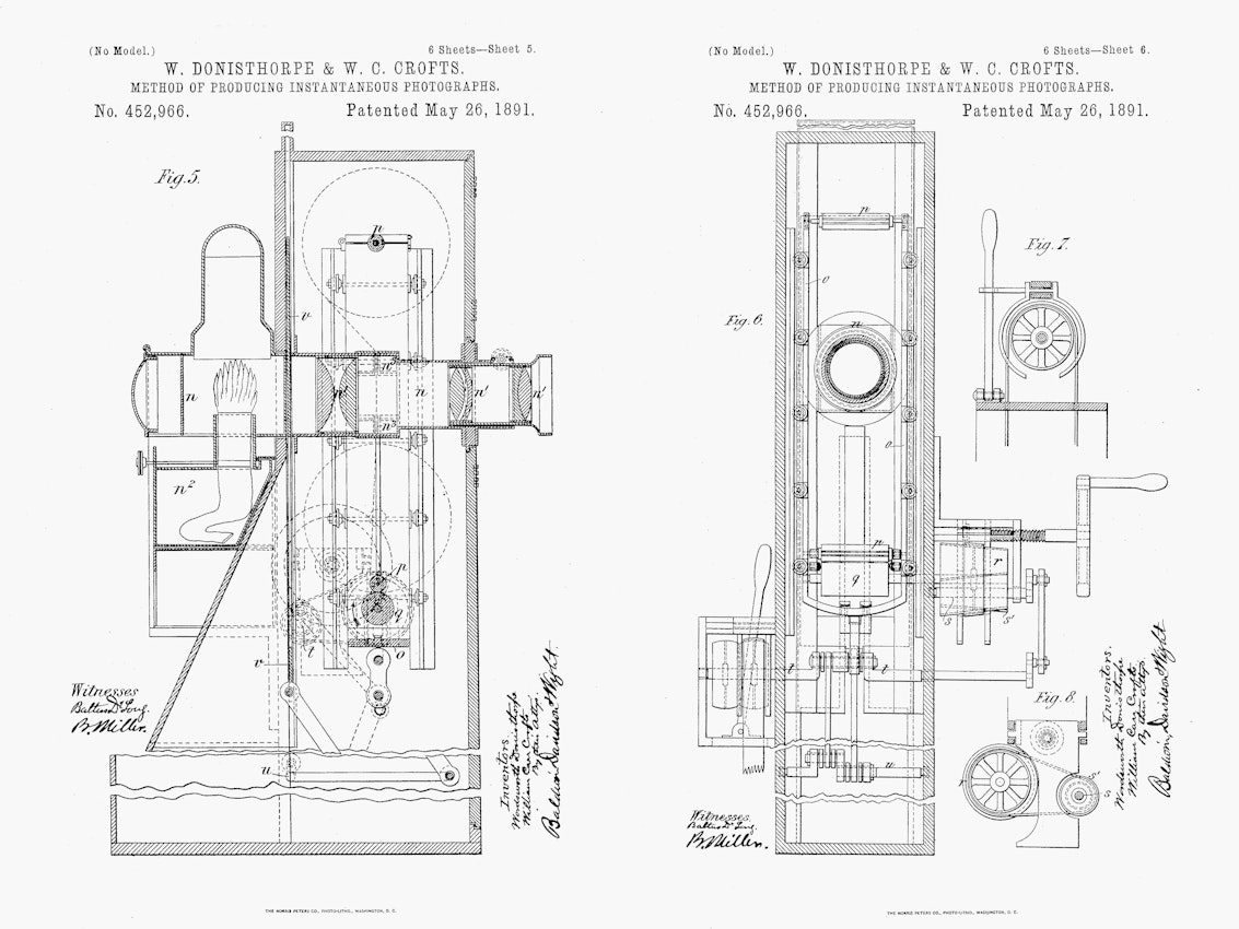 Patent diagram of early film camera
