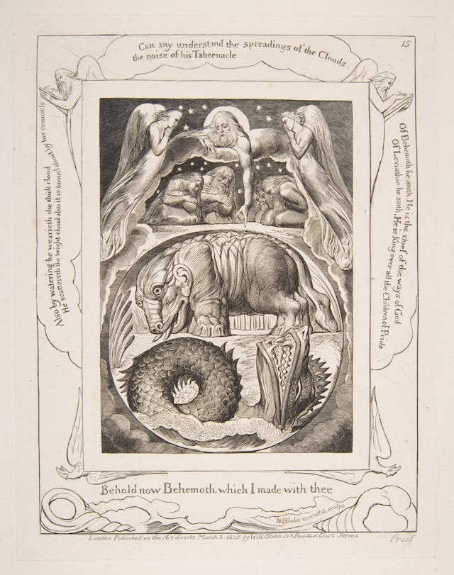 Behemoth and Leviathan, from Illustrations of the Book of Job, 1825-26