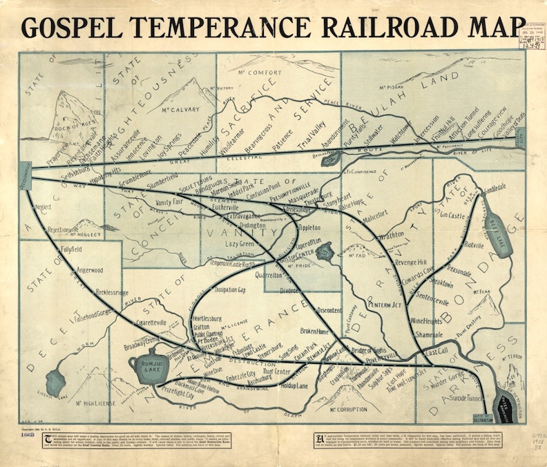 Gospel Temperance Railroad Map