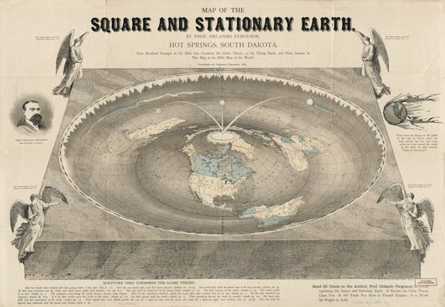 Map of the Square and Stationary Earth