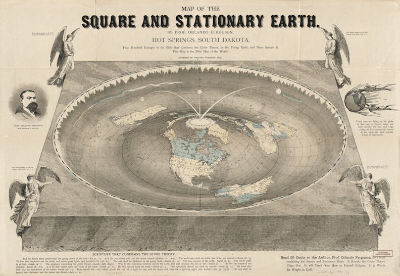 Map of the Square and Stationary Earth