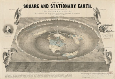 Map of the Square and Stationary Earth