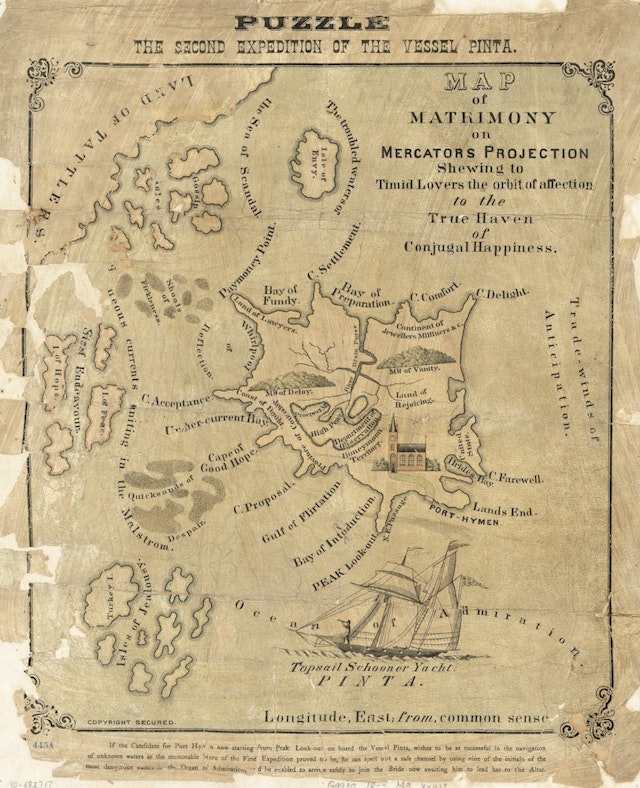 Map of Matrimony on Mercators Projection