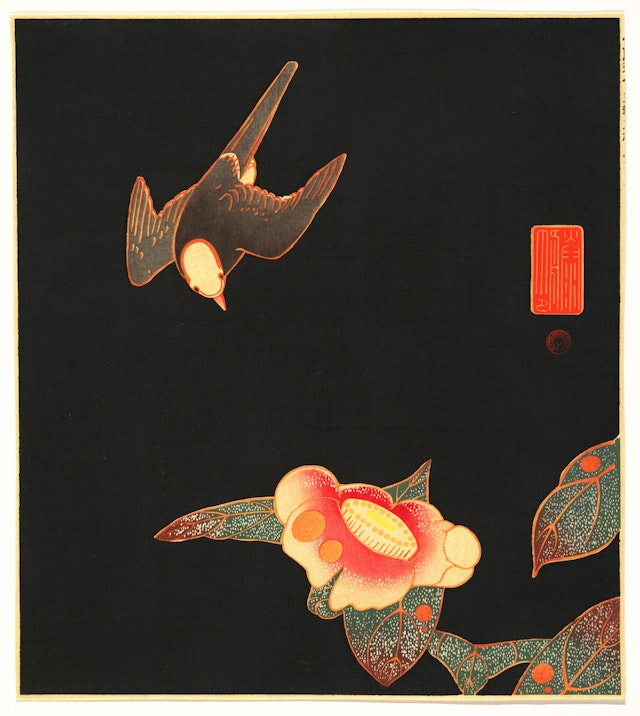 Swallow and Camellia