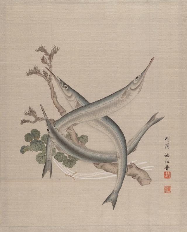 Three Fishes and a Branch