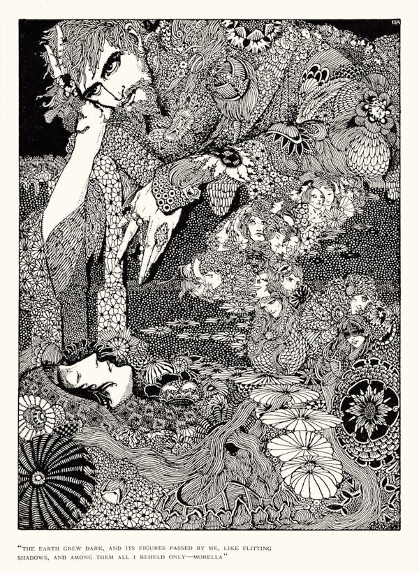 Harry clarke illustration for edgar allan poe tales of mystery and imagination