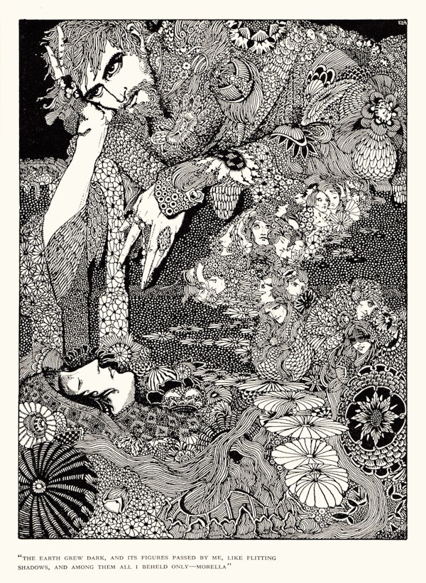 Harry clarke illustration for edgar allan poe tales of mystery and imagination