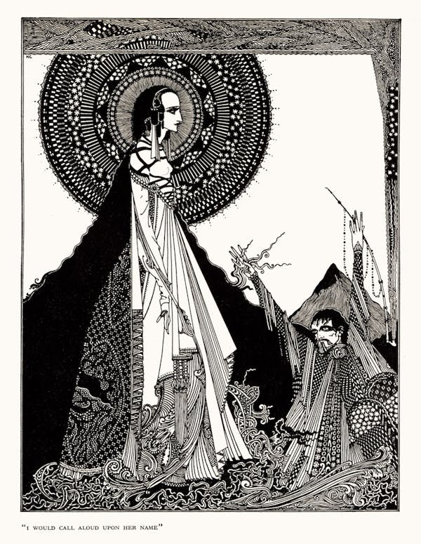 Harry clarke illustration for edgar allan poe tales of mystery and imagination