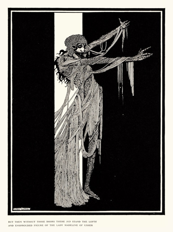 Harry clarke illustration for edgar allan poe tales of mystery and imagination