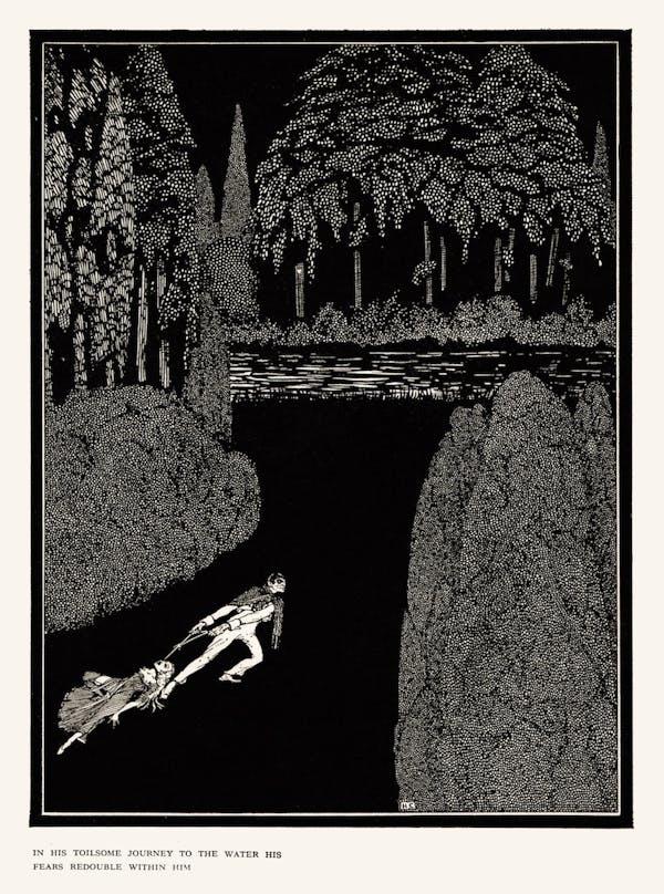 Harry clarke illustration for edgar allan poe tales of mystery and imagination