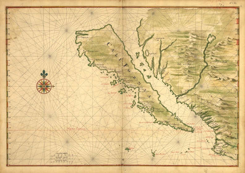 Map of California as an Island