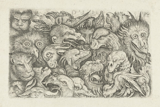 Grotesque Decoration with Animal Heads