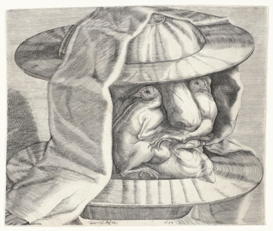Grotesque Head with Helmet in the Style of Arcimboldo