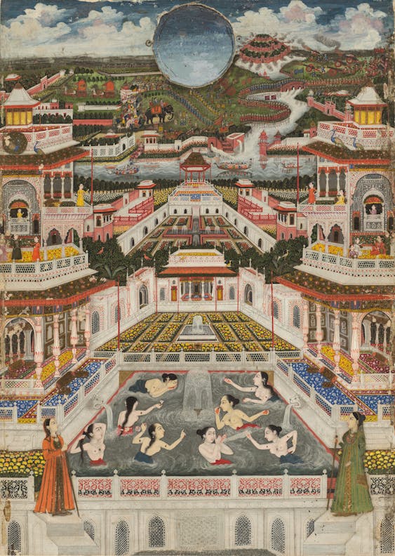 Women Bathing Before an Architectural Panorama