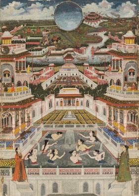 Women Bathing Before an Architectural Panorama
