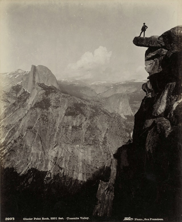 Man on Glacier Point Rock, Yosemite Valley
