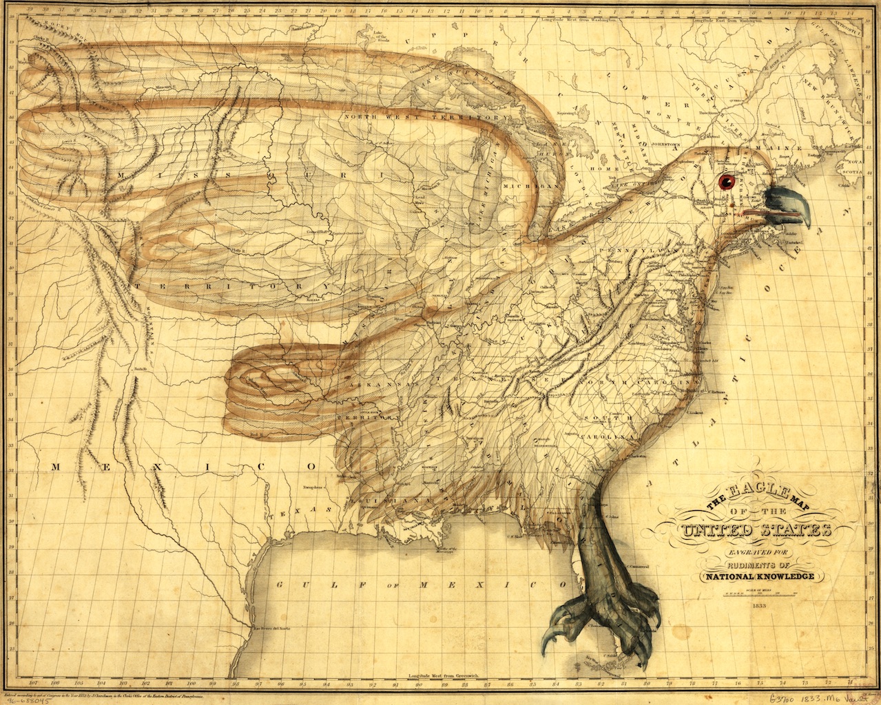 Eagle Map Of The United States - Map of world