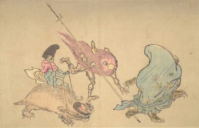 Panel from Kyōsai's Pictures of 100 Demons: I